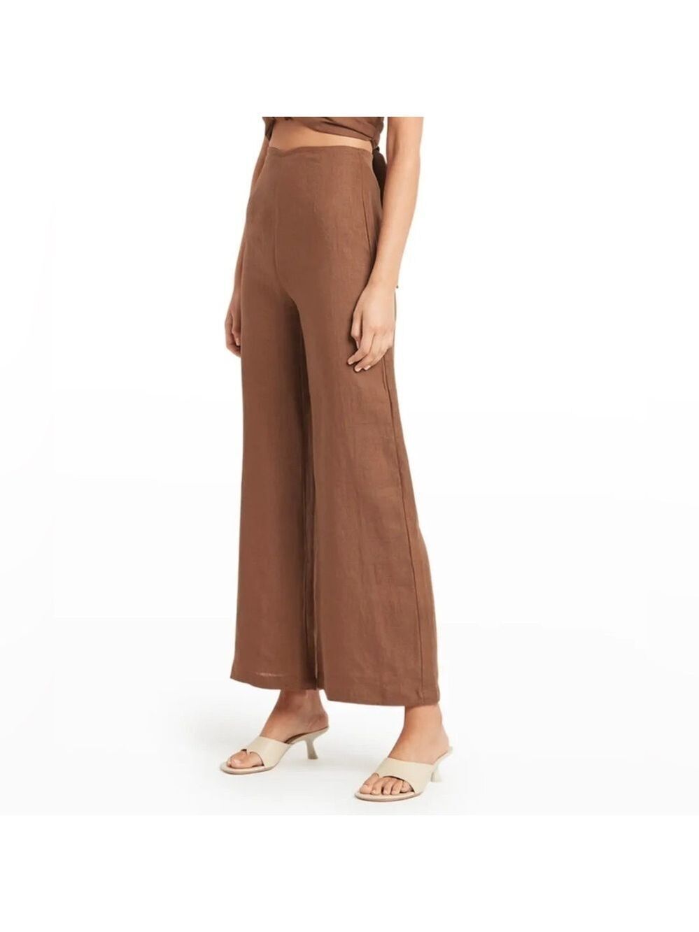 Faithfull the Brand
Ottavio High-Waist Wide-Leg Linen Pants Size 2 Minimalist